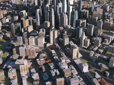 City 13 Low-poly 3D model