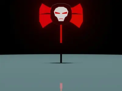 Shield axe low poly Low-poly 3D model