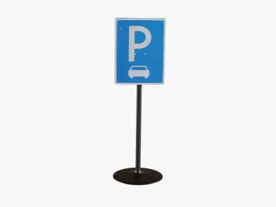 Street Sign 6 Low-poly 3D model