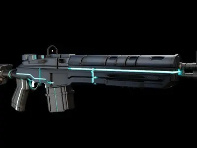 Sci Fi Weapon Low-poly 3D model