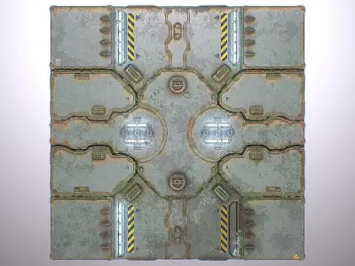 PBR Sci-Fi Spaceship Texture 26 Low-poly 3D model