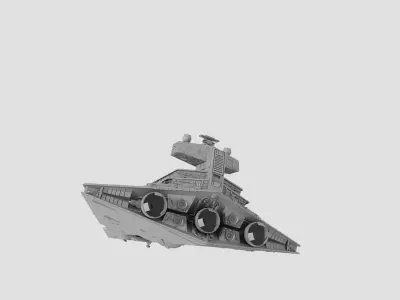 Imperial Star Destroyer I and II Star Wars - High Details Level 3D model