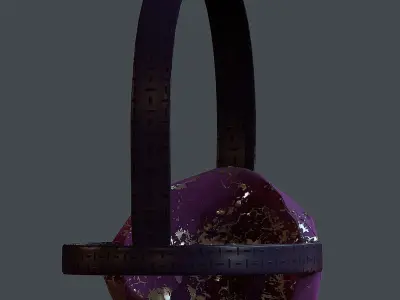 Gas mask helmet 3d model scifi Low-poly  Low-poly 3D model