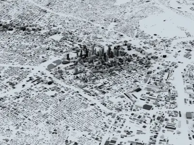 Greater Los Angeles Streets and Buildings 3D model