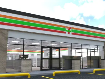Seven Eleven - Convenience Store 3D model