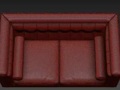 Taylor velvet loveseat 3D model