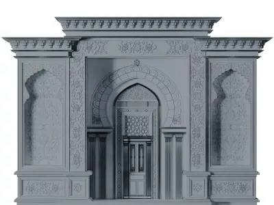  morrocon architectural entrance 921 Low-poly 3D model