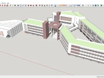 Sketchup School and University H9 3D model