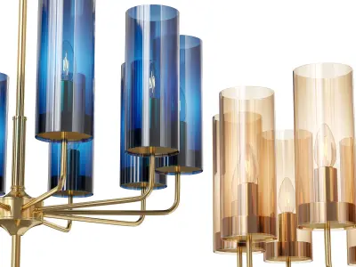 Topaz and Amber chandelier 3D model