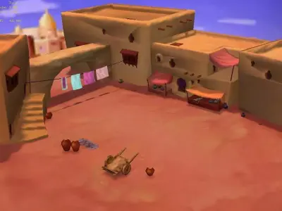 Low-Mode - Street Fight Scene 35 3D model