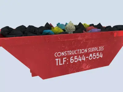 Industrial Garbage Container 3D model purchase
