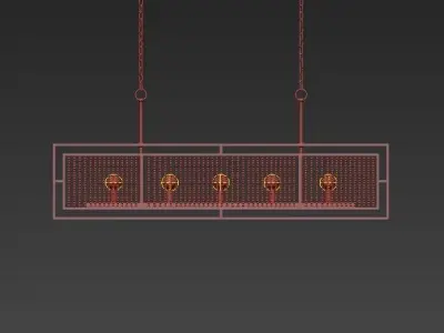 Adelle Rectangular Chandelier 3D model