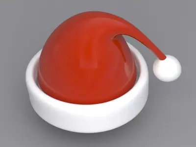 Christmas Hat RED 3D model