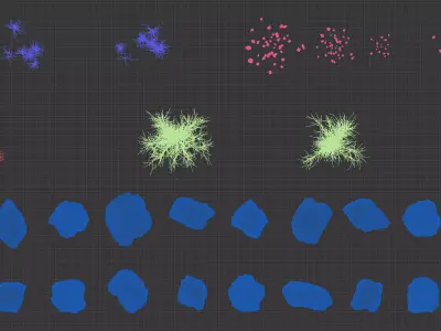 Gobi Desert Wild Grass Survival Ground 3D model