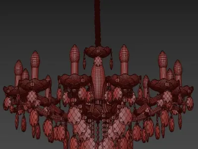 Chandelier Galliano E 1 1 12 600 G  3D model