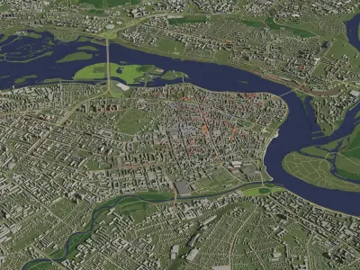 Irkutsk Russia - city and urban 3D model