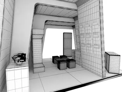 Stand for event 3x3m 3D model