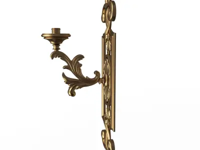 Classic Wall Chandelier 09 Low-poly 3D model
