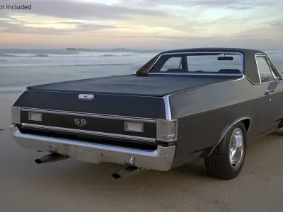  1970 Chevrolet El Camino SS Black 