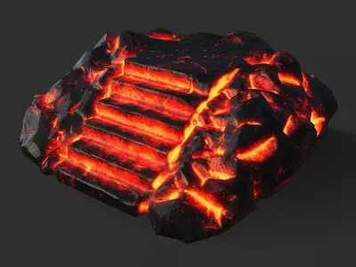 stairs stone 13 Low-poly 3D model