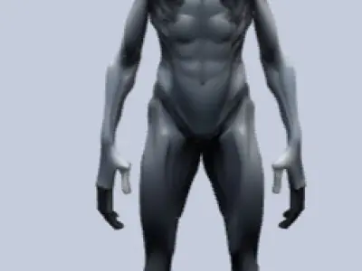 Alien Humanoid Sci-Fi Character  Rigged 3D Model 3D print model