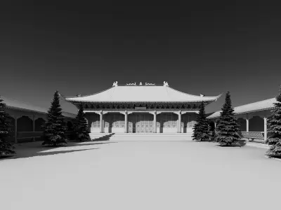 Chinese Ancestral Hall Architecture 3D model