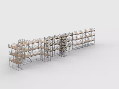 2 set of scaffolding  3D model