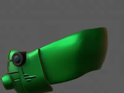 Gas mask helmet 3d model scifi Low-poly  Low-poly 3D model 310