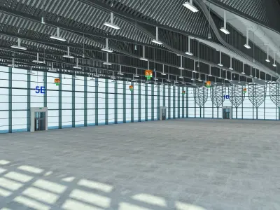 Exhibition Hall exterior and interior 18 3D model