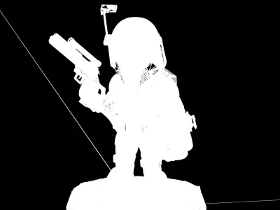 Boba Fett Star wars chibi ready to print  3D print model