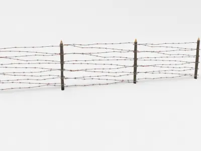 Barb Wire Obstacle 3D model