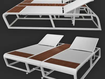 Street furnirure chaise lounge 3D model