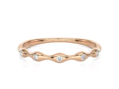 Light Minimalist Diamond Ring 3D print model 4