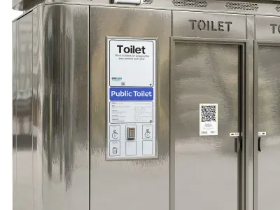 Exeloo Orbit Twin public toilet 3D model