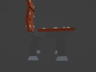 Bench Low Poly Low-poly 3D model