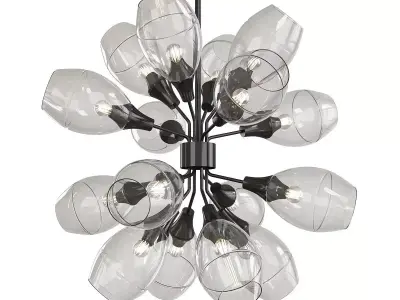 Ensemble Orb Chandelier Low-poly 3D model