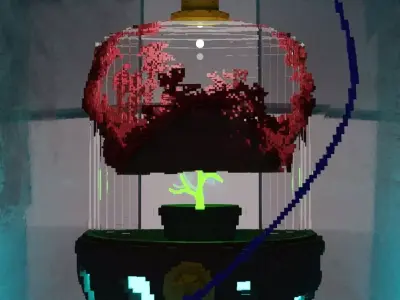 ArborBottle lego plant in glass container Low-poly 3D model