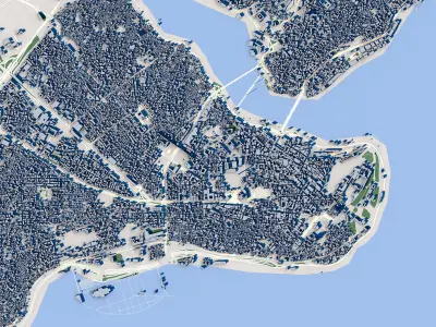 Cityscape Istanbul Turkey 3D model