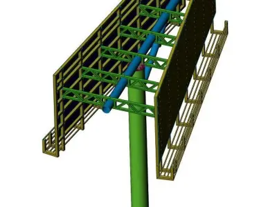 Billboard 15x5 two side 3D model