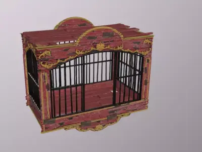 Circus Cage Low-poly 3D model