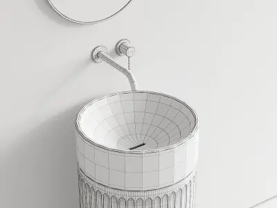 His Odri K Vanity Unit Set 1 3D model