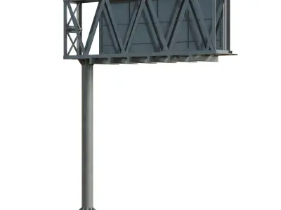 Highway Sigh 03 Low-poly 3D model