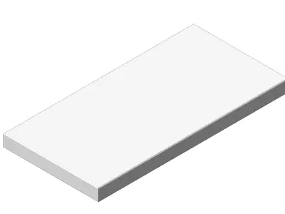 Concrete Slab 80 40 5 cm Rectangular Paving Stone Large Patio 3D model