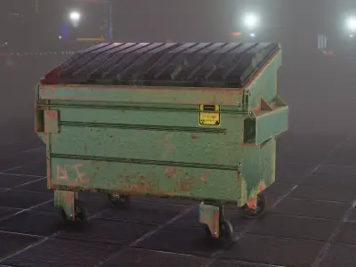 Aged Dumpster 3D model Free 3D model