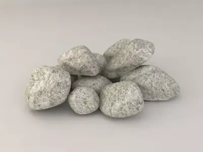 Stones - Low Poly pile of rocks Low-poly 3D model
