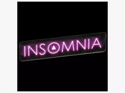 Insomnia Neon Sign 3D model