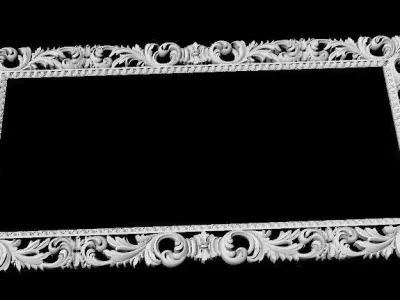 carved mirror 3D model