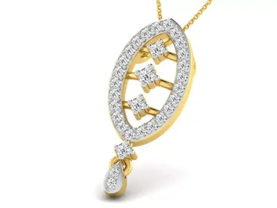 diamonds pendant 3D print model 49