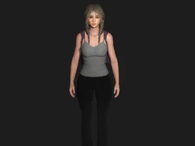 AAA 3D REALISTIC CHARACTER - BEAUTIFUL YOUNG GIRL MADISON 01 Low-poly 3D model