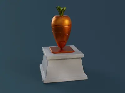 Carrot Monument Low-poly 3D model